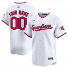 men's & youth Cleveland Guardians 00 Custom name number Jersey 2025 White Home Limited Baseball