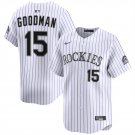men's & youth Colorado Rockies 15 Hunter Goodman Jersey White Home Limited Player Game Baseball