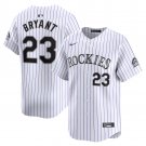 men's & youth Colorado Rockies 23 Kris Bryant Jersey White Home Limited Player Game Baseball