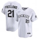 men's & youth Colorado Rockies 21 Kyle Freeland Jersey White Home Limited Player Game Baseball