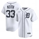 men's & youth Detroit Tigers 33 Colt Keith Jersey White Home Limited Player Game Baseball