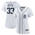 women's Detroit Tigers 33 Colt Keith Jersey White Home Limited Player Game Baseball
