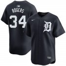 men's & youth Detroit Tigers 34 Jake Rogers Jersey Navy White Alternate Limited Player Baseball
