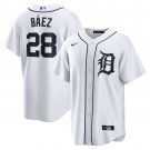 men's & youth Detroit Tigers 28 Javier Baez Jersey White Home Limited Player Game Baseball
