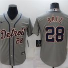 men's & youth Detroit Tigers 28 Javier Baez Jersey Grey Road Limited Player Game Baseball