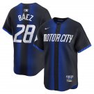 men's & youth Detroit Tigers 28 Javier Baez Jersey Navy 2024 City Connect Limited Player Baseball
