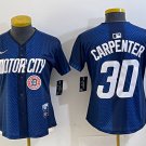 women's Detroit Tigers 30 Kerry Carpenter Jersey Navy 2024 City Connect Limited Player Baseball