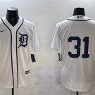 men's & youth Detroit Tigers 31 Riley Greene Jersey White Home Limited Player Game Baseball