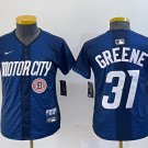 youth Detroit Tigers 31 Riley Greene Jersey Navy 2024 City Connect Limited Player Game Baseball