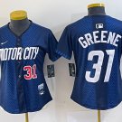 women's Detroit Tigers 31 Riley Greene Jersey Navy 2024 City Connect Limited Player Game Baseball