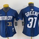 women's Detroit Tigers 31 Riley Greene Jersey Navy 2024 City Connect Limited Player Game Baseball