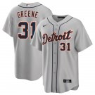 men's & youth Detroit Tigers 31 Riley Greene Jersey Grey Road Limited Player Game Baseball
