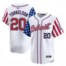 men's & youth Detroit Tigers 20 Spencer Torkelson Jersey White 2025 Independence Day Baseball