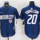 men's & youth Detroit Tigers 20 Spencer Torkelson Jersey Navy 2024 City Connect Limited Baseball