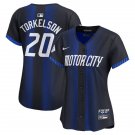 women's Detroit Tigers 20 Spencer Torkelson Jersey Navy 2024 City Connect Limited Player Baseball
