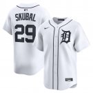 men's & youth Detroit Tigers 29 Tarik Skubal Jersey White Home Limited Player Game Baseball