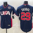men's & youth USA team 29 Tarik Skubal Jersey Navy 2026 World Classic 250th Patch Stadium Baseball