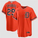 men's & youth Detroit Tigers 29 Tarik Skubal Jersey Orange Alternate Limited Player Baseball