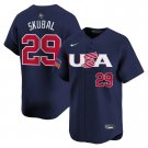 men's & youth USA team 29 Tarik Skubal Jersey Navy 2026 World Classic Roster Stadium Baseball