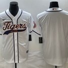 men's & youth Detroit Tigers Blank Jersey White with Patch Limited Player Game Baseball