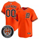 men's & youth Detroit Tigers 00 Custom name number Jersey Orange 2026 Alternate Limited Baseball