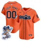 men's & youth Detroit Tigers 00 Custom name number Jersey Orange Paws Patch Limited Player Baseball