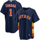 men's & youth Houston Astros 1 Carlos Correa Jersey Navy Alternate Limited Player Game Baseball