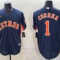 men's & youth Houston Astros 1 Carlos Correa Jersey Navy Alternate Limited Player Game Baseball