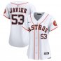 women's Houston Astros 53 Cristian Javier Jersey White Home Limited Player Game Baseball