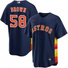 men's & youth Houston Astros 58 Hunter Brown Jersey Navy Alternate Limited Player Game Baseball