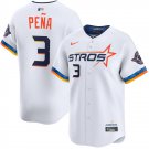 men's & youth Houston Astros 3 Jeremy Peña Jersey White 2025 City Connect Limited Player Baseball