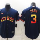 men's & youth Houston Astros 3 Jeremy Peña Jersey Navy/Rainbow Fashion Limited Player Baseball