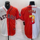 men's & youth Houston Astros 3 Jeremy Peña Jersey White Orange Split Limited Player Baseball