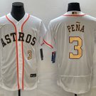 men's & youth Houston Astros 3 Jeremy Peña Jersey 2023 White Gold World Serise Champions Patch