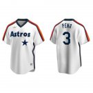 men's & youth Houston Astros 3 Jeremy Peña Jersey White Throwback Cooperstown Collection Baseball