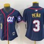 women's Houston Astros 3 Jeremy Pe&Atilde;&plusmn;a Jersey Navy 2025 All-Star Game Limited Player Baseball