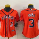 women's Houston Astros 3 Jeremy Peña Jersey Orange Alternate Limited Player Game Baseball