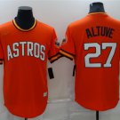 men's & youth Houston Astros 27 Jose Altuve Jersey Orange Cooperstown Collection Limited Baseball
