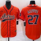 men's & youth Houston Astros 3 Jeremy Peña Jersey Orange with Patch Limited Player Baseball