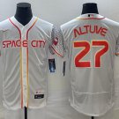 men's & youth Houston Astros 27 Jose Altuve Jersey White 2023 City Connect Elite Limited Baseball