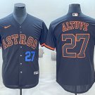 men's & youth Houston Astros 27 Jose Altuve Jersey Lights Out Black Fashion Limited Player Baseball