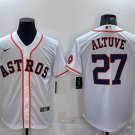 men's & youth Houston Astros 27 Jose Altuve Jersey White Home Limited Player Game Baseball