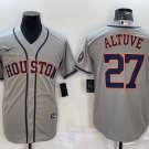 men's & youth Houston Astros 27 Jose Altuve Jersey Grey Road Limited Player Game Baseball