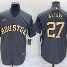 men's & youth Houston Astros 27 Jose Altuve Jersey Grey 2022 All Star Game Limited Player Baseball