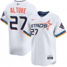 men's & youth Houston Astros 27 Jose Altuve Jersey Cream 2025 City Connect Texas Patch Baseball