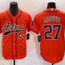men's & youth Houston Astros 3 Jeremy Peña Jersey Orange with Patch Limited Player Baseball