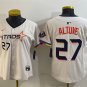 women's Houston Astros 27 Jose Altuve Jersey Cream 2025 City Connect Texas Patch Limited Baseball