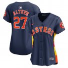 women's Houston Astros 27 Jose Altuve Jersey Navy Alternate Limited Player Game Baseball