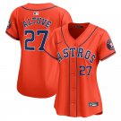 women's Houston Astros 27 Jose Altuve Jersey Orange Alternate Limited Player Game Baseball
