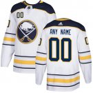 men's & youth Buffalo Sabres Uniform #00 custom name number Jersey White Navy Away Hockey